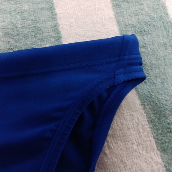 (*) VINTAGE ASICS SWIM BRIEF, ROYAL BLUE, ASIAN SIZE "O" (33"-35") - Pre-Owned - Picture 3 of 8